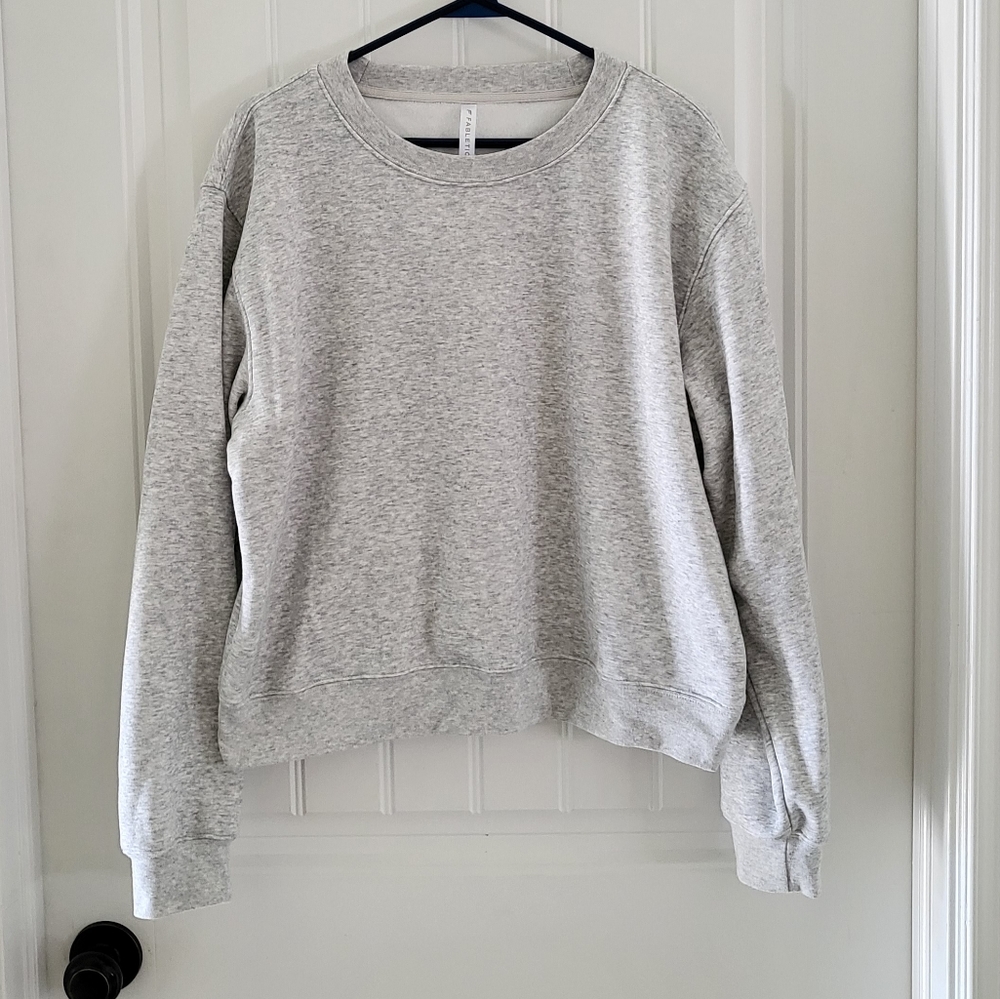 Fabletics cropped oversized crewneck sweater